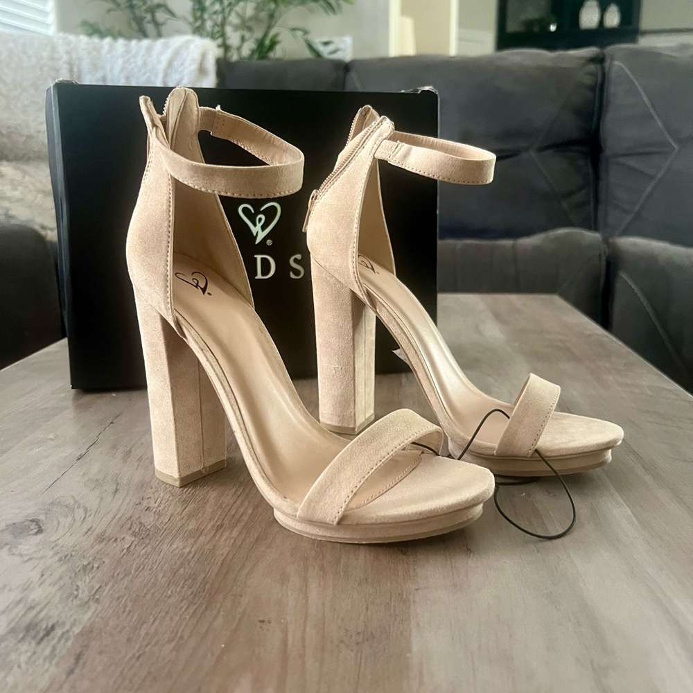 Windsor Nude Block Heel Sandals